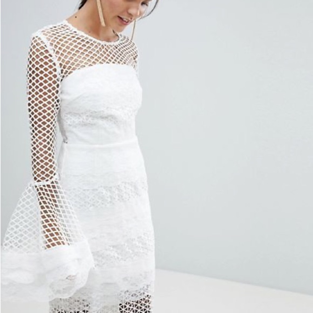 Revolve Bronx and Banco size 2 Elegant White Lace Dress - Picture 1 of 8